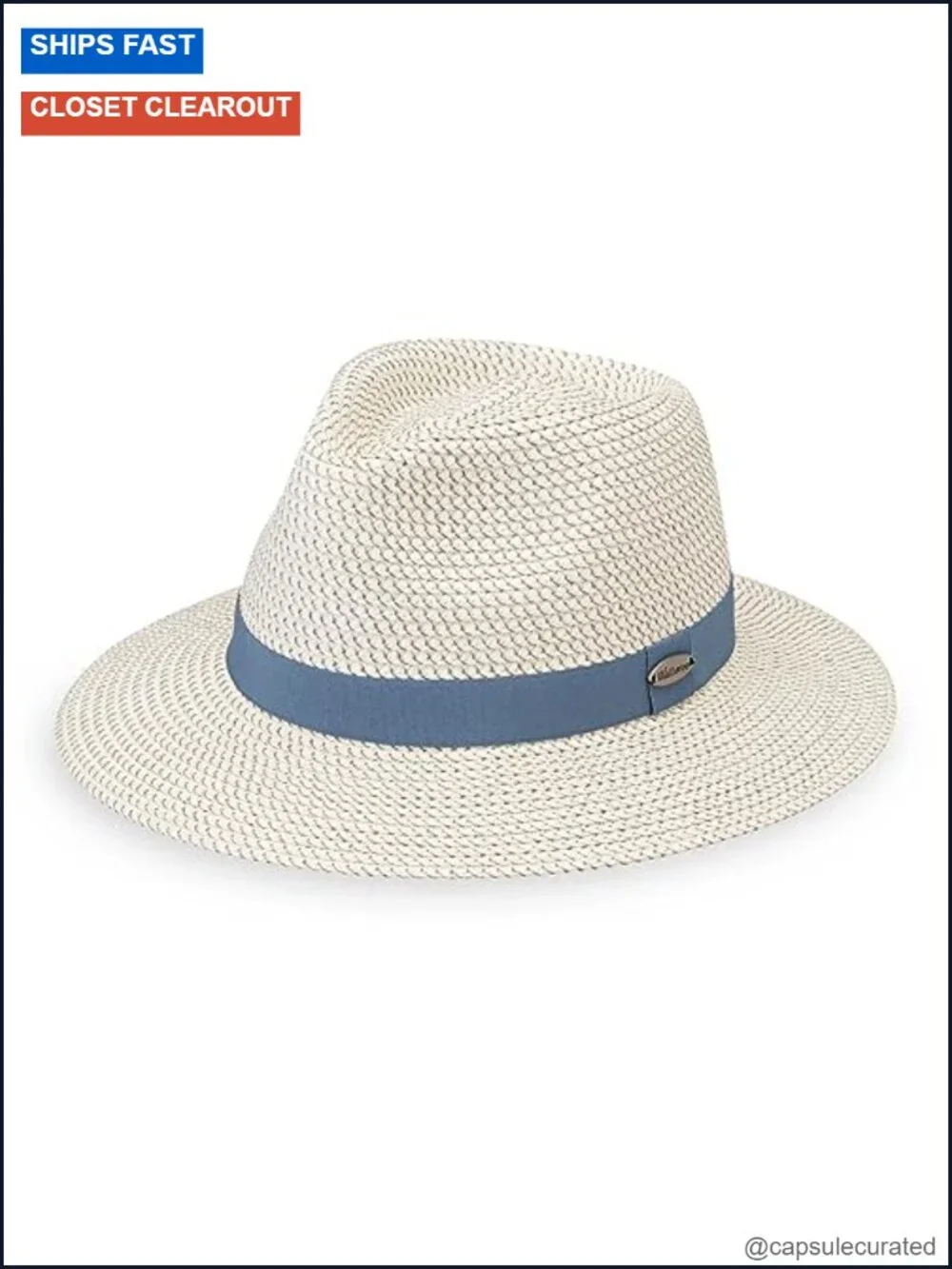 UPF 50+ Packable Fedora Sun Hat with Wide Brim